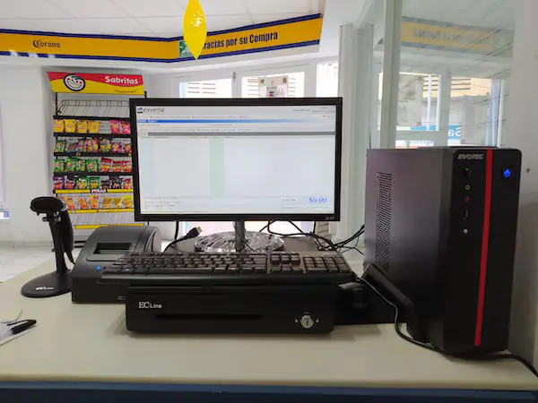 instación de punto de venta y accesorios tecnotal modelorma
