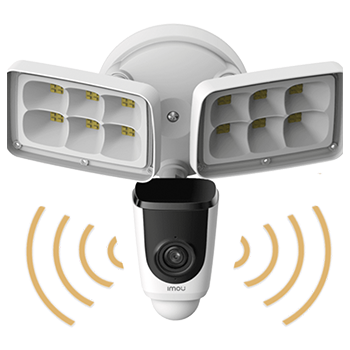 Cámara de seguridad con micrófono e iluminación
